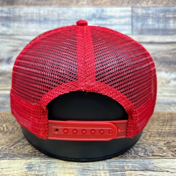 Post Malone Mens Trucker Hat Red Snapback White Iverson Album Cover Hip Hop Cap - Picture 4 of 7